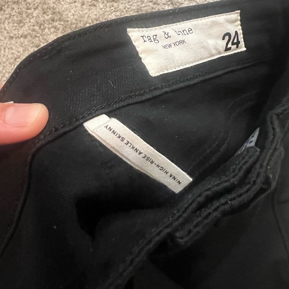 Rag & Bone Nina High Rise Ankle Skinny Black - Picture 3 of 7